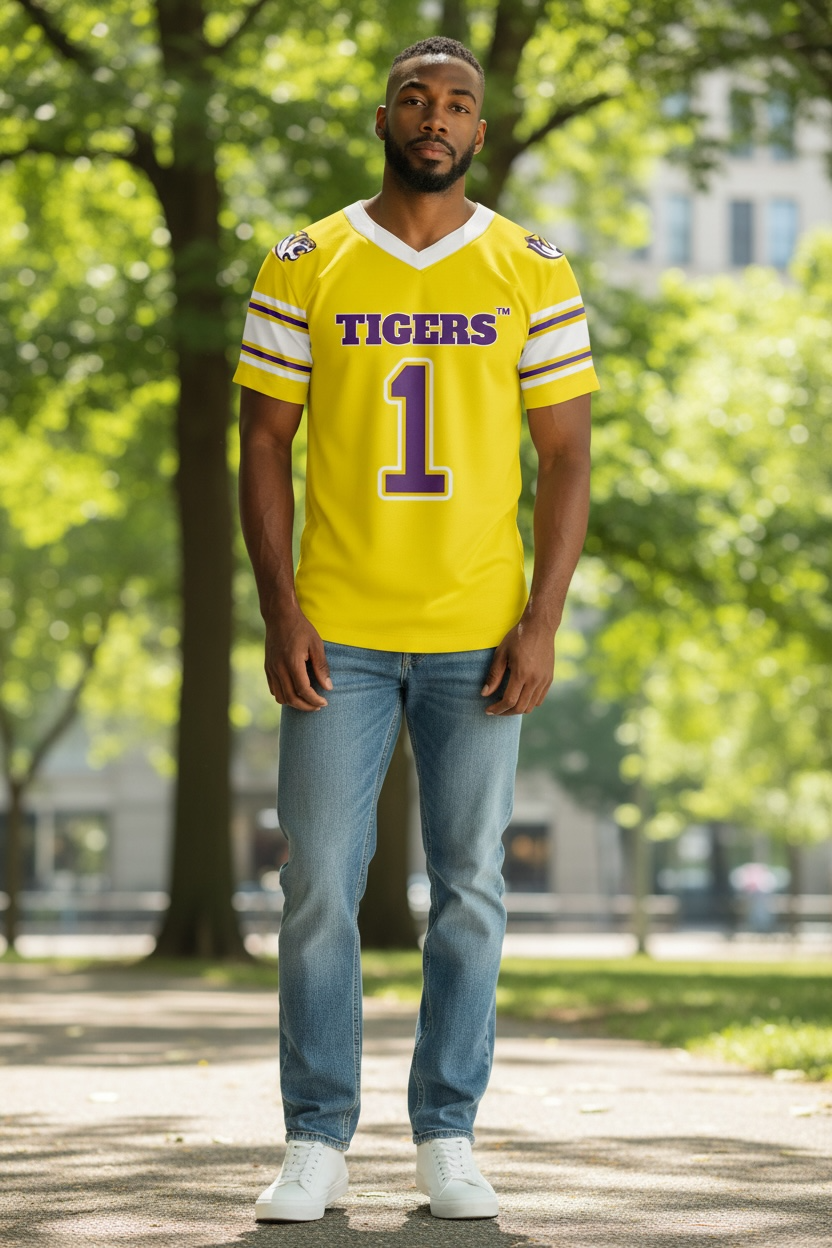 Benedict College Performance Unisex Football Jersey (Gold)